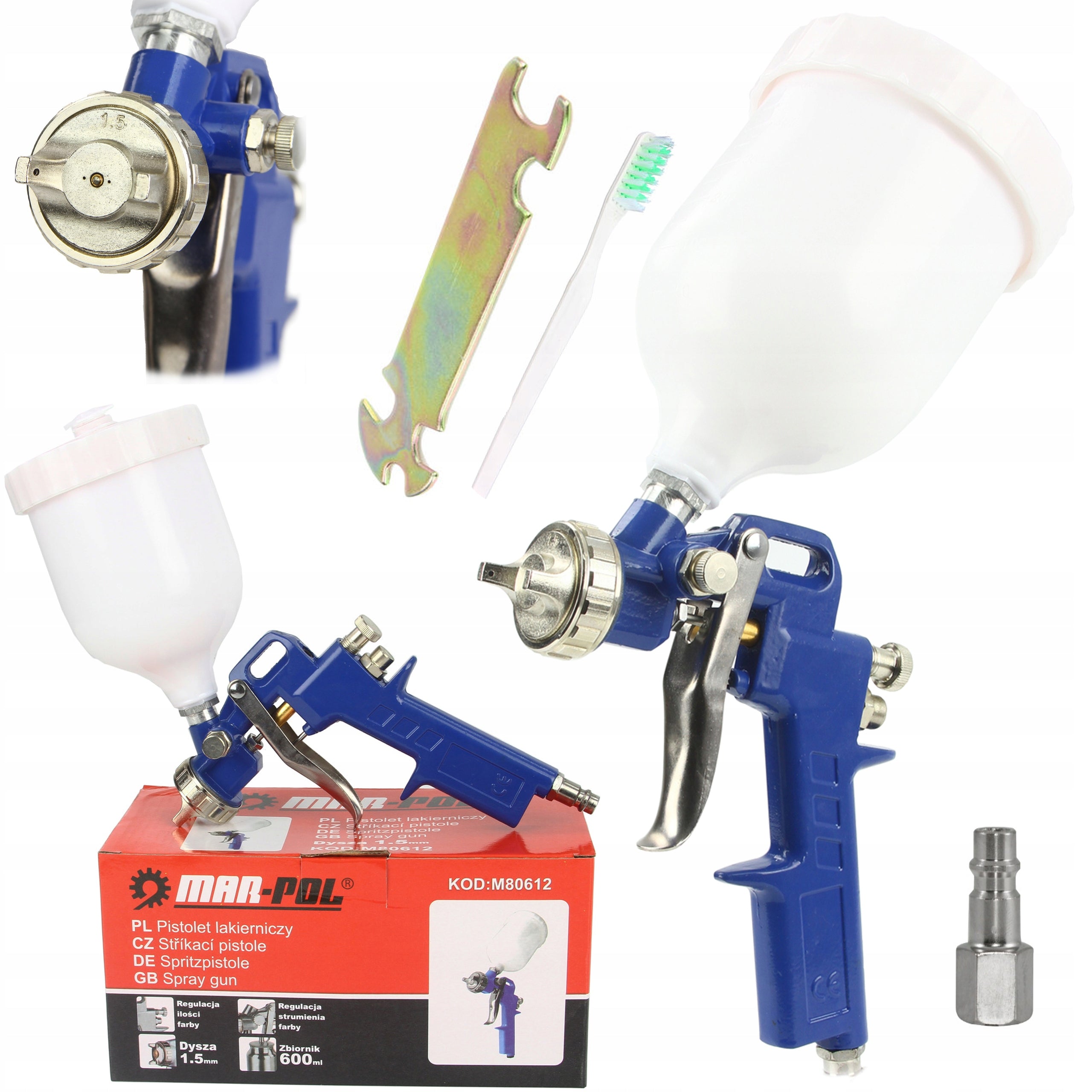 PAINT GUN FOR PAINTING NOZZLE 1,5mm 600ml