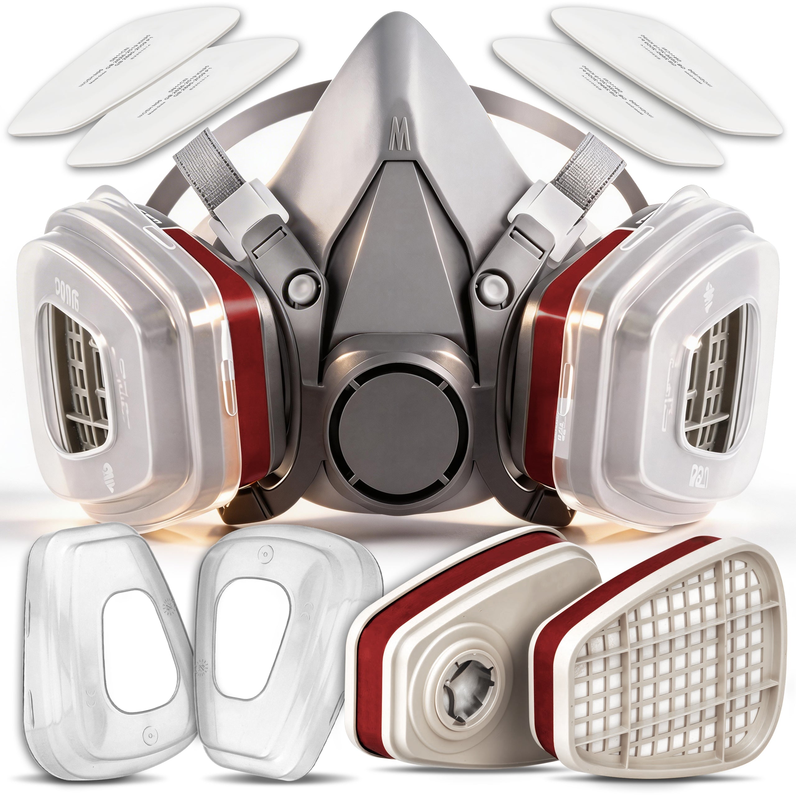 PAINT MASK HALF MASK DUST 6001 SET+FILTERS CARBON CARTRIDGES