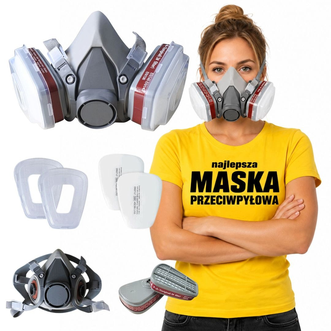 PAINT MASK HALF MASK SET ACTIVATED CARBON - MODEL 6200 SET