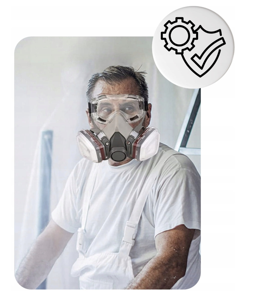 PAINT MASKS HALF MASK 6200 SET ACTIVATED CARBON Manufacturer code Maska Lakiernicza Półmaska Przeciwpyłowa 6200