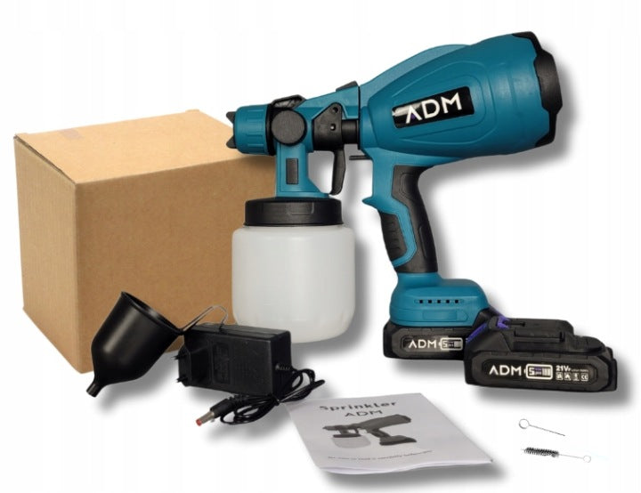 PAINT SPRAY GUN 21V CORDLESS + 2 X BATTERY