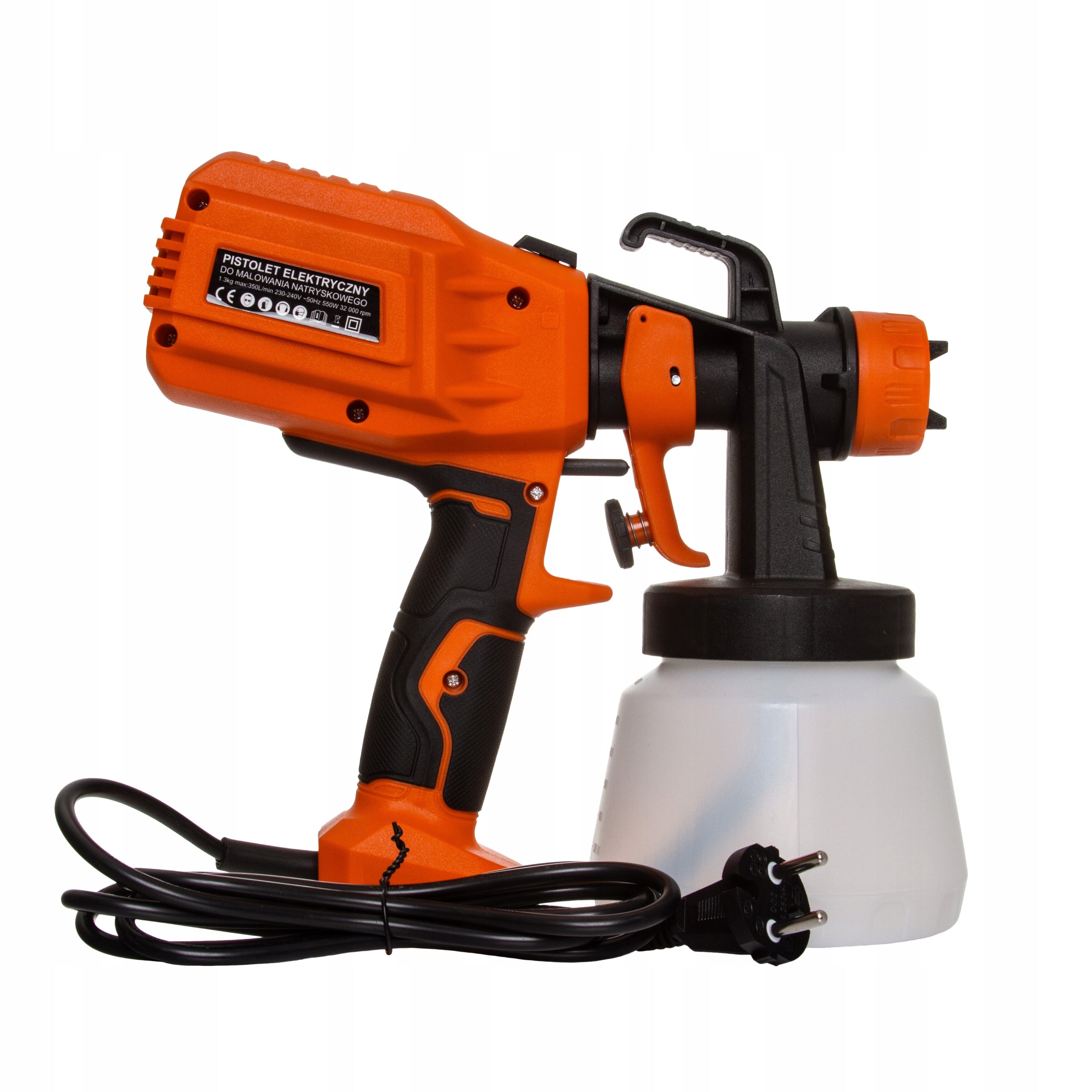 PAINT SPRAYER PAINT GUN for WALL PAINTING 800ml + 3 nozzles Power supply electrical
