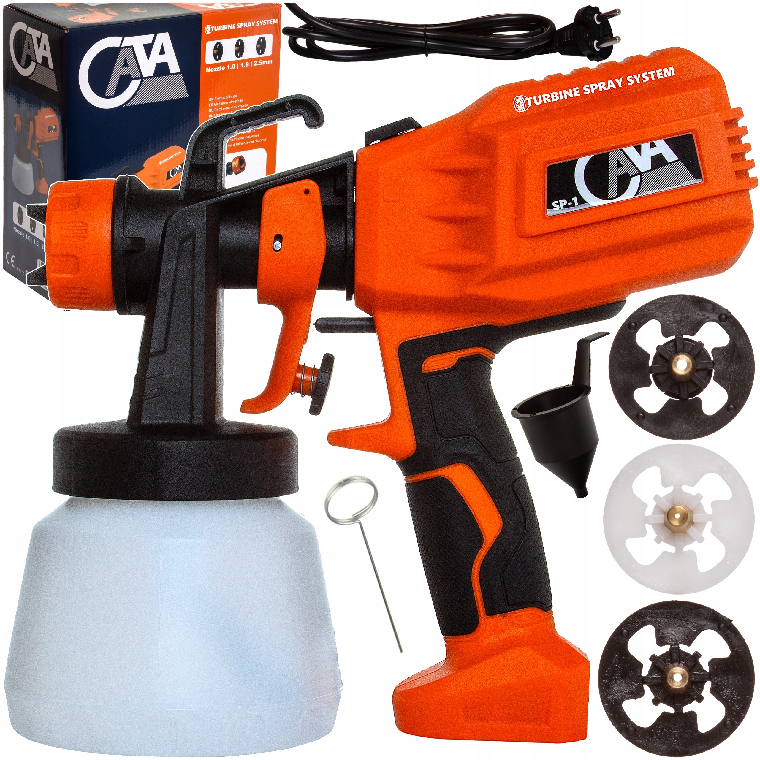 PAINT SPRAYER PAINT GUN for WALL PAINTING 800ml + 3 nozzles