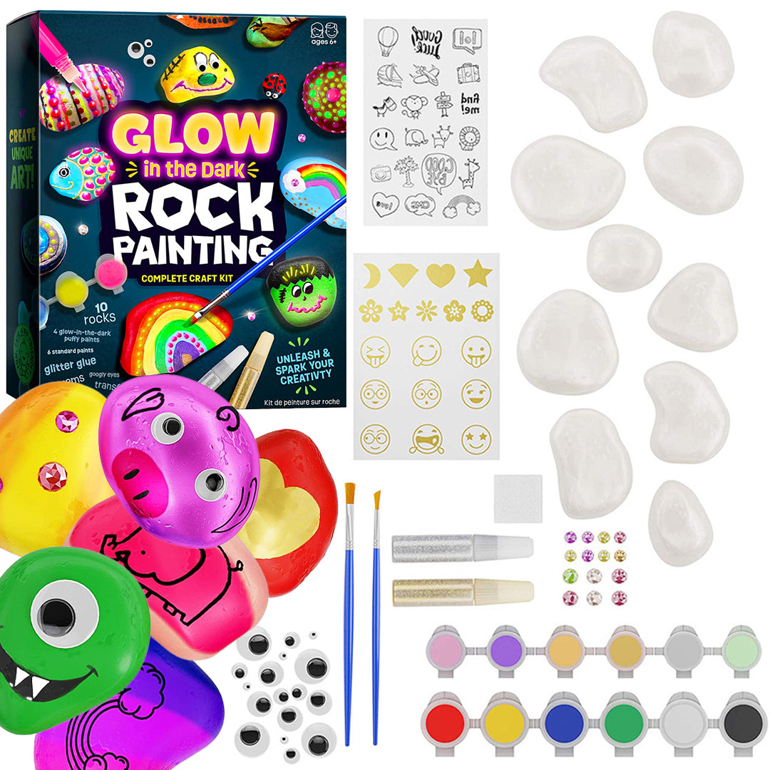 PAINTING STONES SET CREATIVE GLOW-IN-THE-DARK DIY GIFT