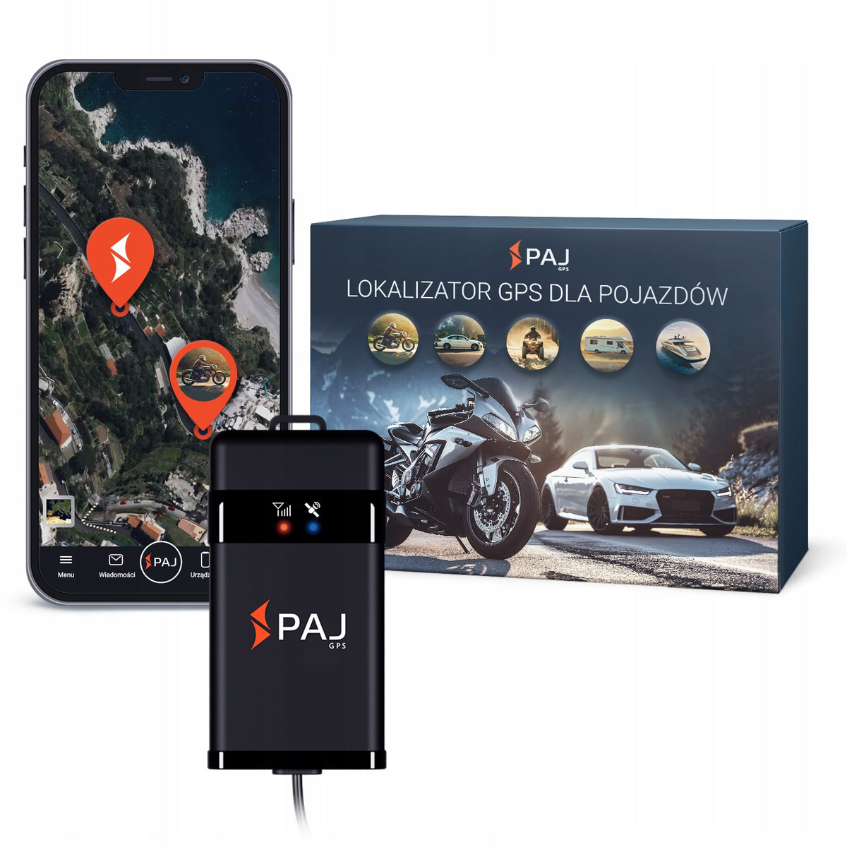 PAJ Lokalizator GPS 4G do Auta Motocykl 12V Alarm Antykradzieżowy Tracker