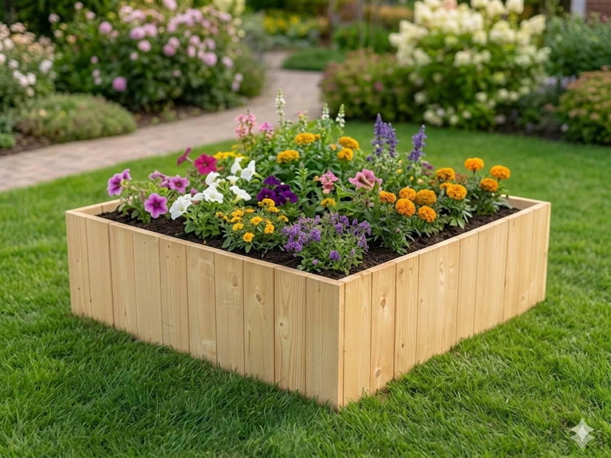 PALISADE, WOODEN GARDEN EDGING 95x25 cm