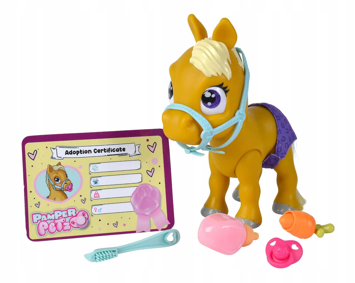PAMPER PETZ HORSE INTERACTIVE DIAPER GANG PONY DRINKING PEE + PACIFIER Brand Simba