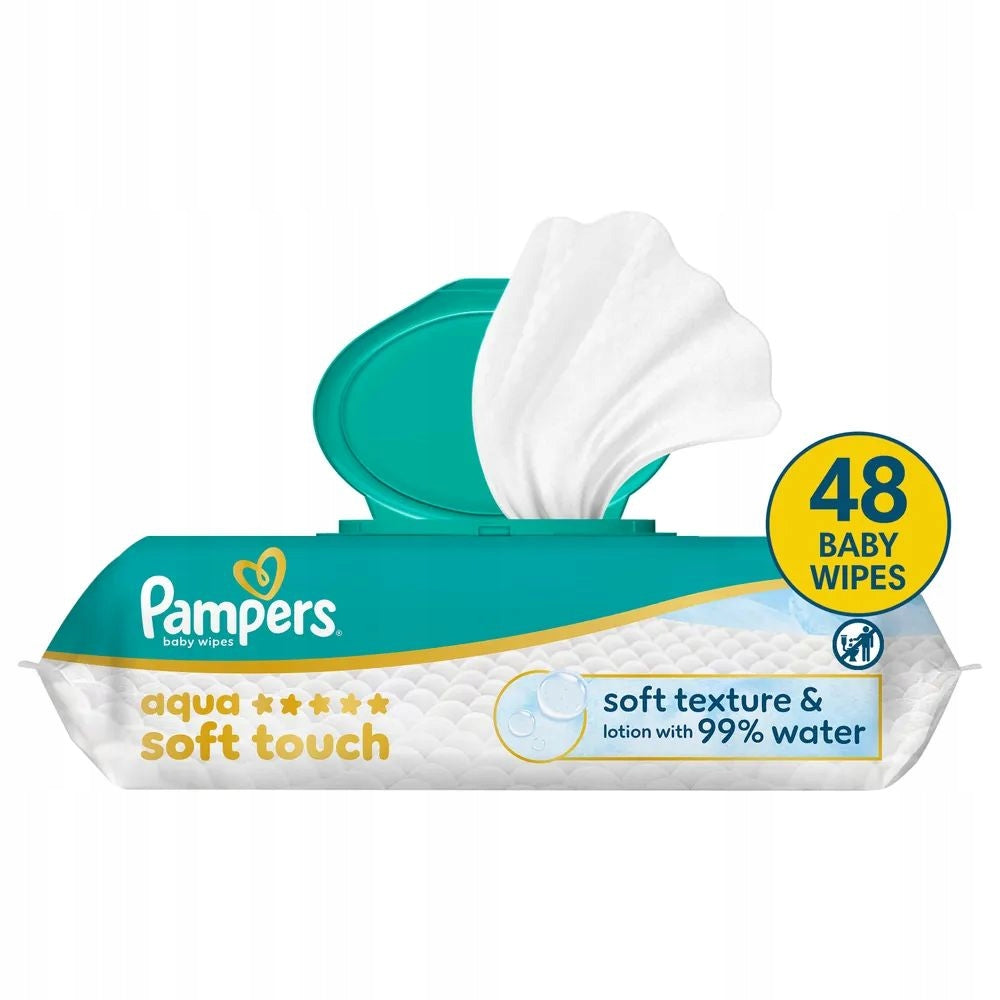 PAMPERS AQUA SOFT TOUCH wipes for children 9x48pcs Brand Pampers