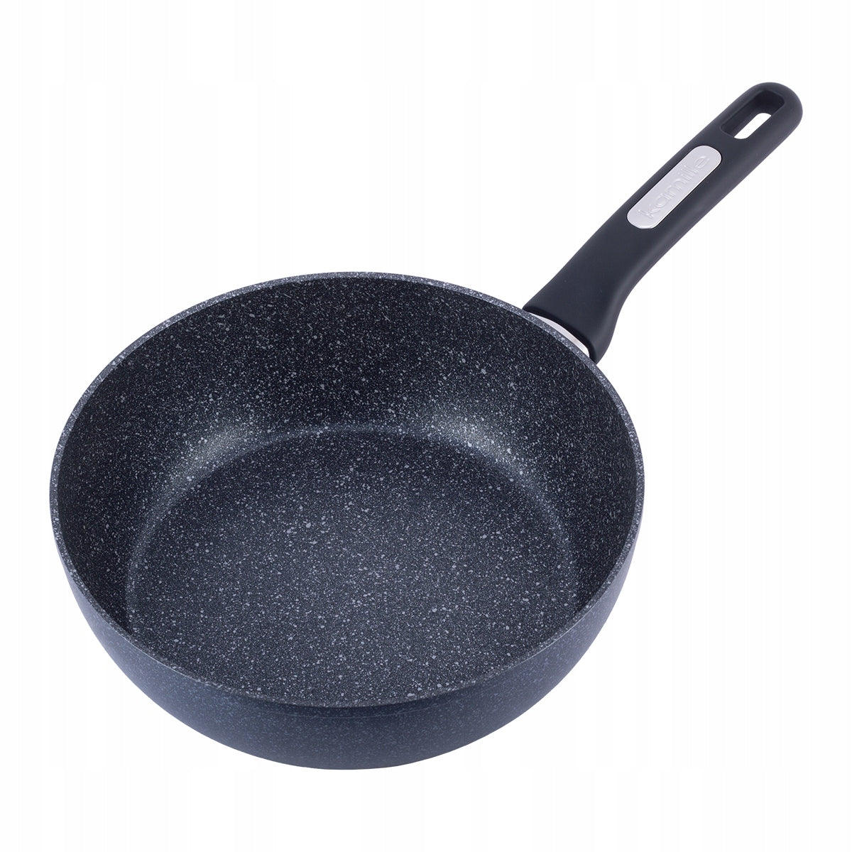 PAN 26 CM MARBLE DEEP THICK TRADITIONAL WOK GAS INDUCTION KAMILLE Manufacturer code KM-5393MR