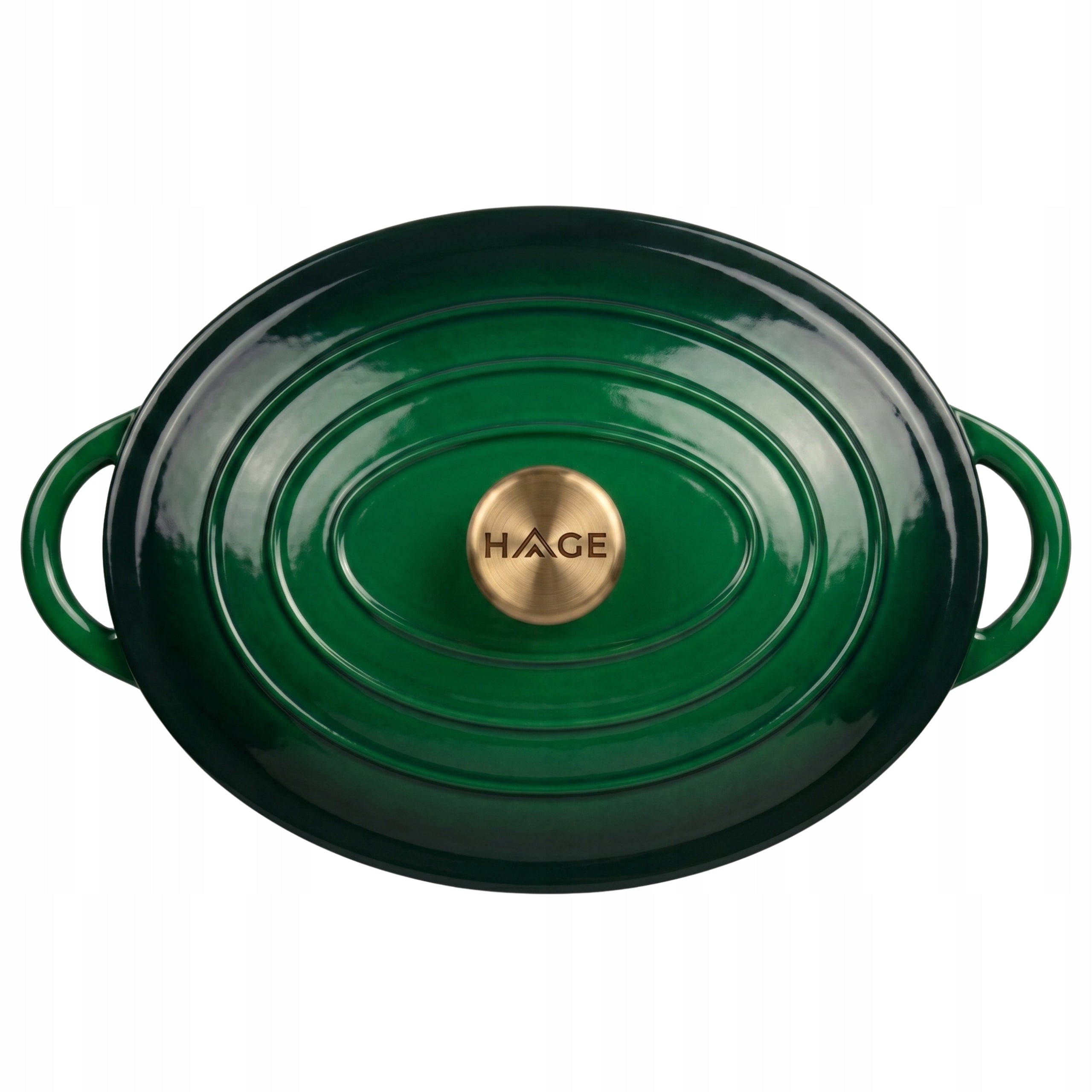 PAN GOOSEBERRY CAST IRON ENAMELLED LARGE INDUCTION GAS OVEN POT 6L Manufacturer code Brytfanna 6L butelkowa zieleń z rękawiczkami