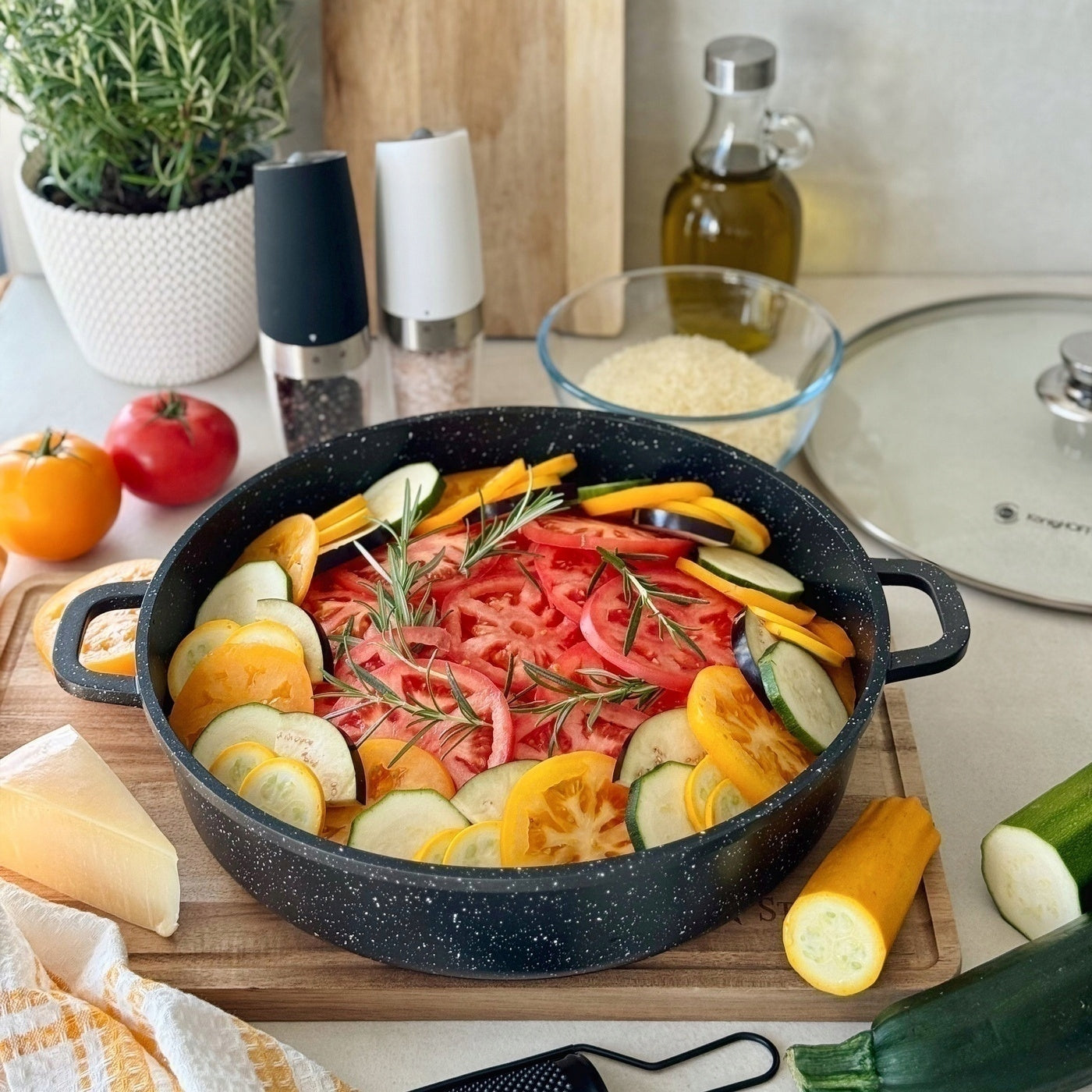 PAN INDUCTION Deep Short Handles Konighoffer Pollo Black 32x8 cm Brand Konighoffer