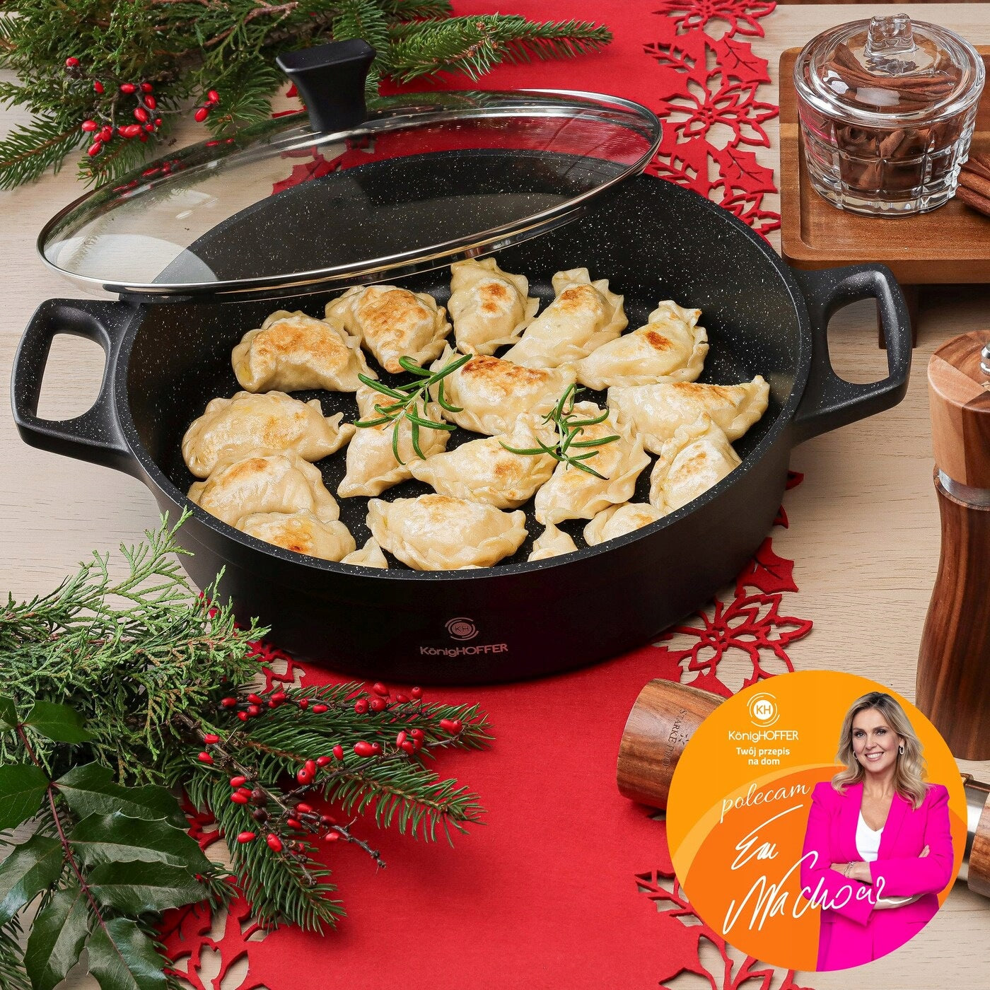 PAN INDUCTION GAS LARGE DEEP Short Handles Konighoffer Vitello 32cm Packaging status original