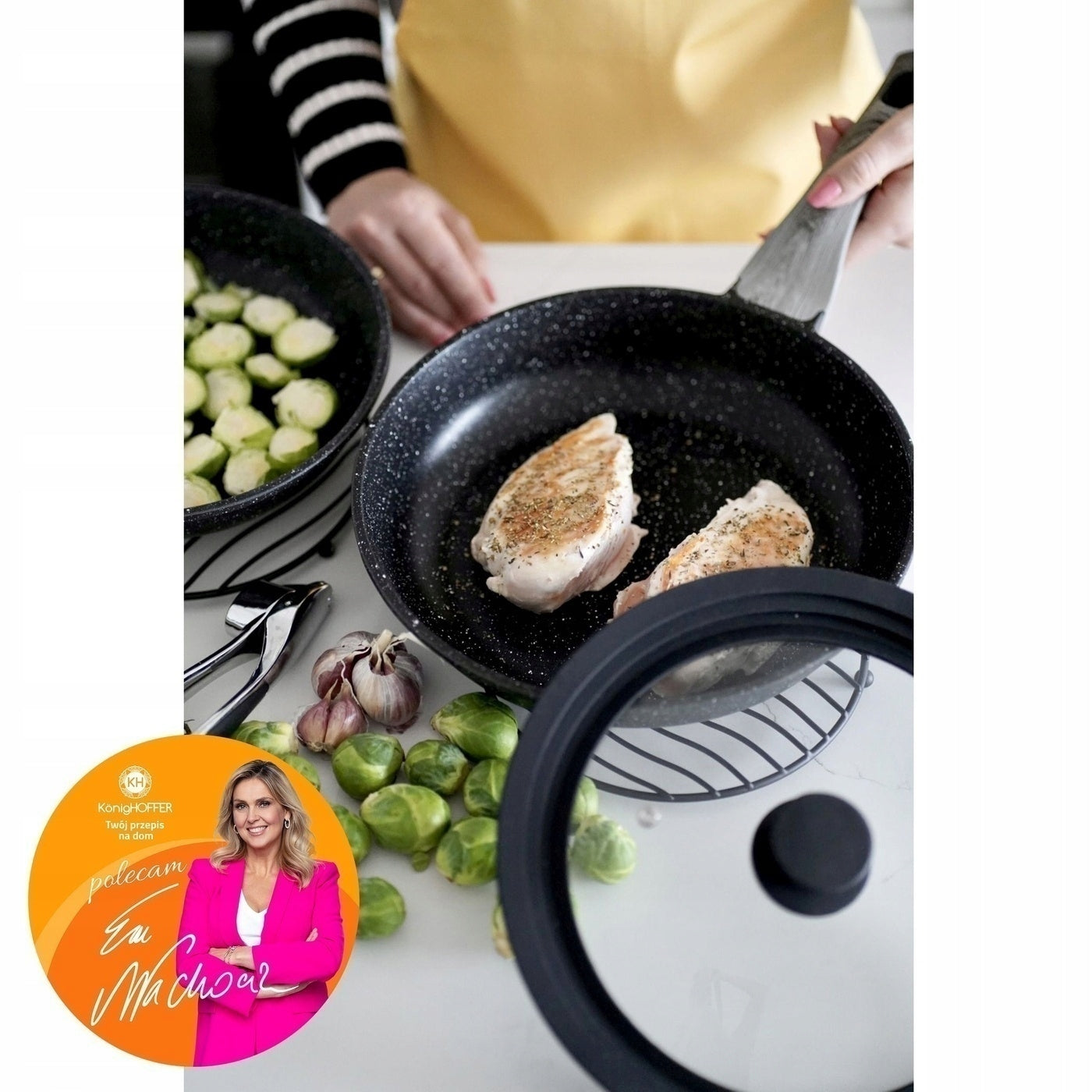 PAN INDUCTION Granite STONE STRONG COATING Konighoffer Fegato 28 cm Packaging status original