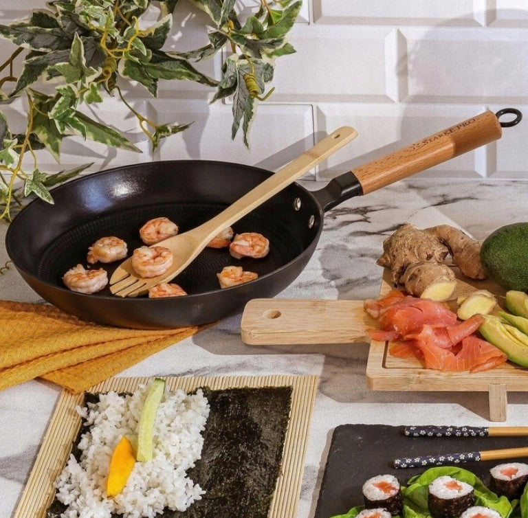 PAN Induction CAST IRON ENAMEL LARGE Gas Starke Pro Hanoi 28 cm Packaging status original