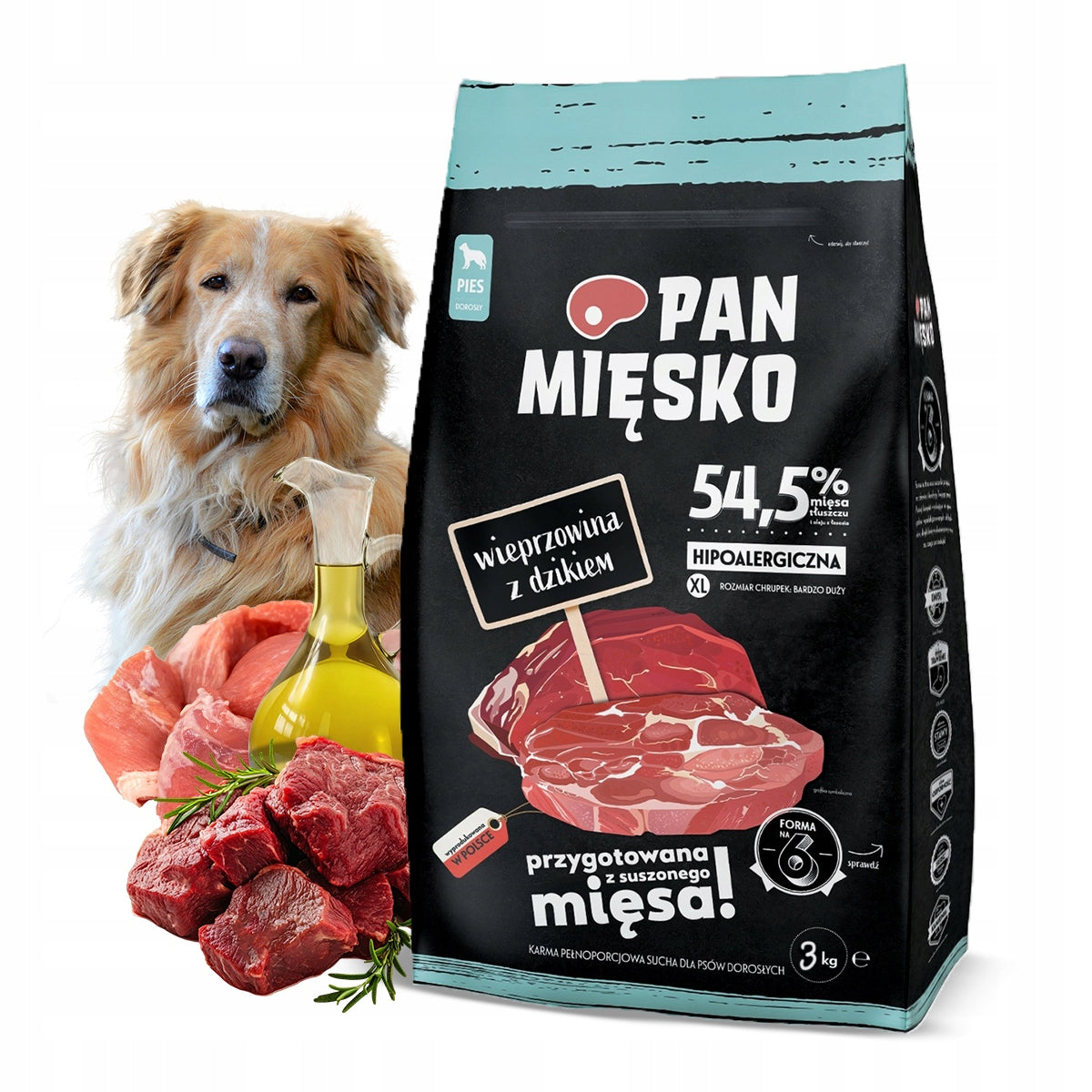 PAN MIĘSKO Pork with Wild 3kg Crisps XL