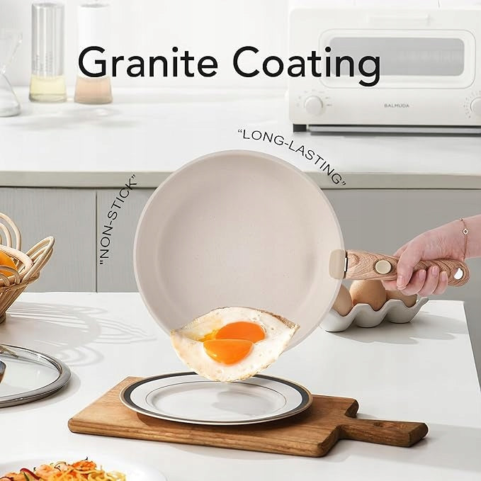 PAN POT SET WITH LID INDUCTION DETACHABLE HANDLE Brand no brand