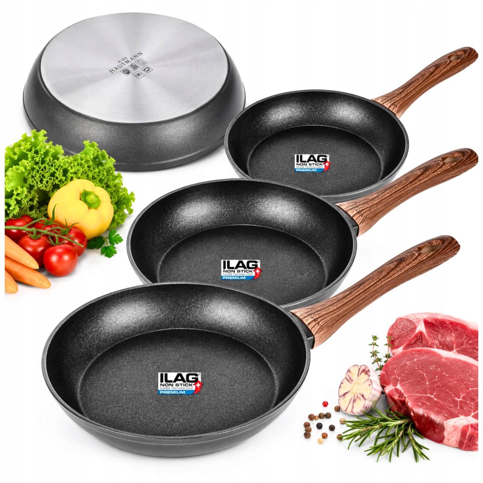 PAN SET INDUCTION FRYING GAS 24/26/28cm SET 3pcs PAN