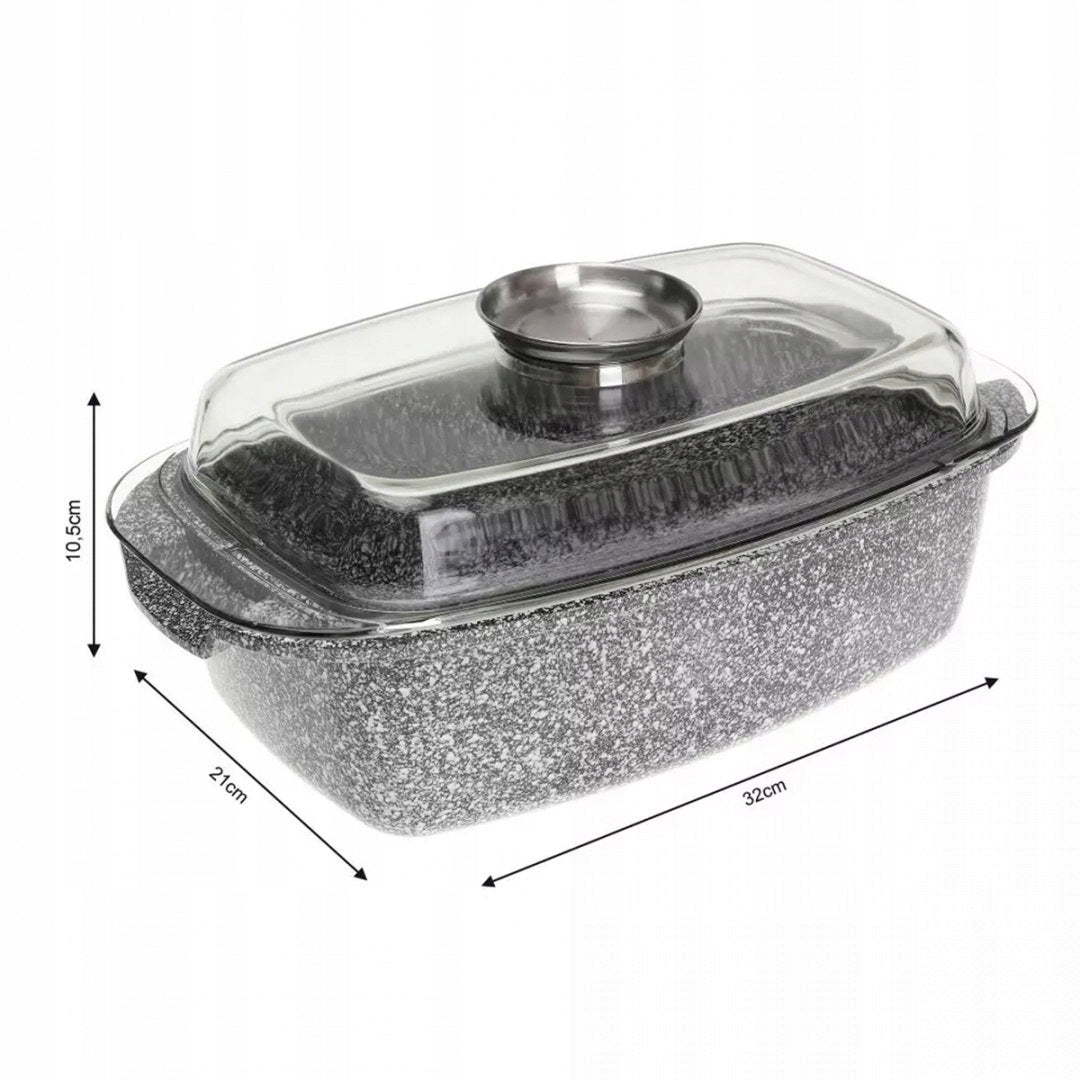 PAN WITH NON-STICK MARBLE COATING GREY INDUCTION GAS 32CM 4,5L Capacity 4.5 l