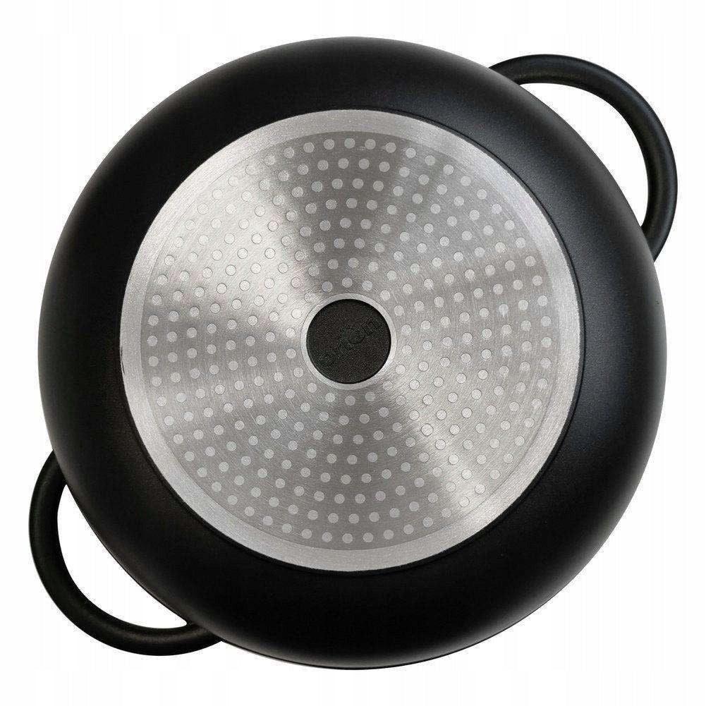 PAN WOK 32 CM WITH LID AND EARS GRANITE INDUCTION Brand Orion