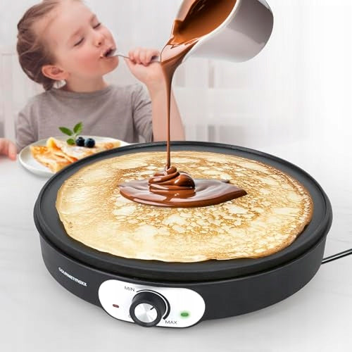 PANCAKE MACHINE 1200 IN BLACK WITH DOUGH DIVIDER SPATULA Brand no brand