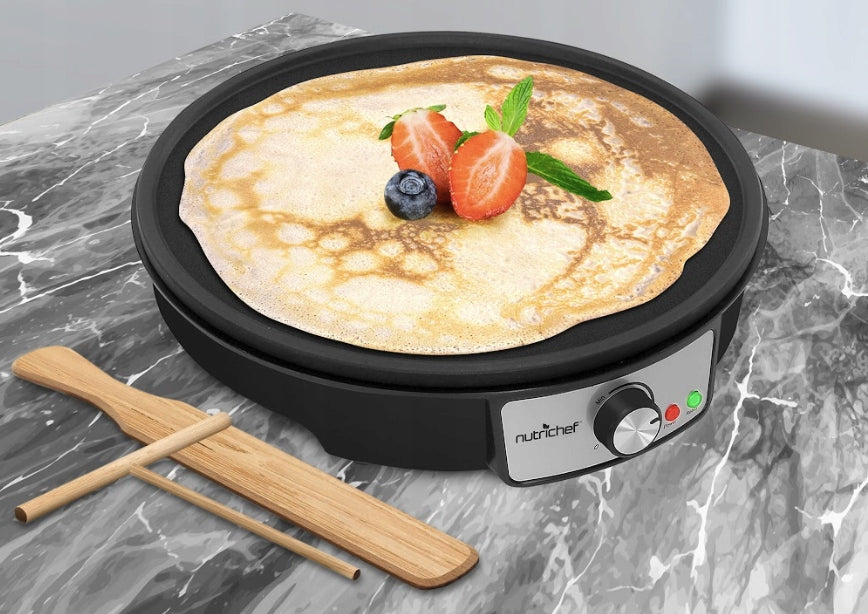 PANCAKE MAKER ELECTRIC FRYING PAN 1200W 30CM WIDE FAST HEATING Brand no brand