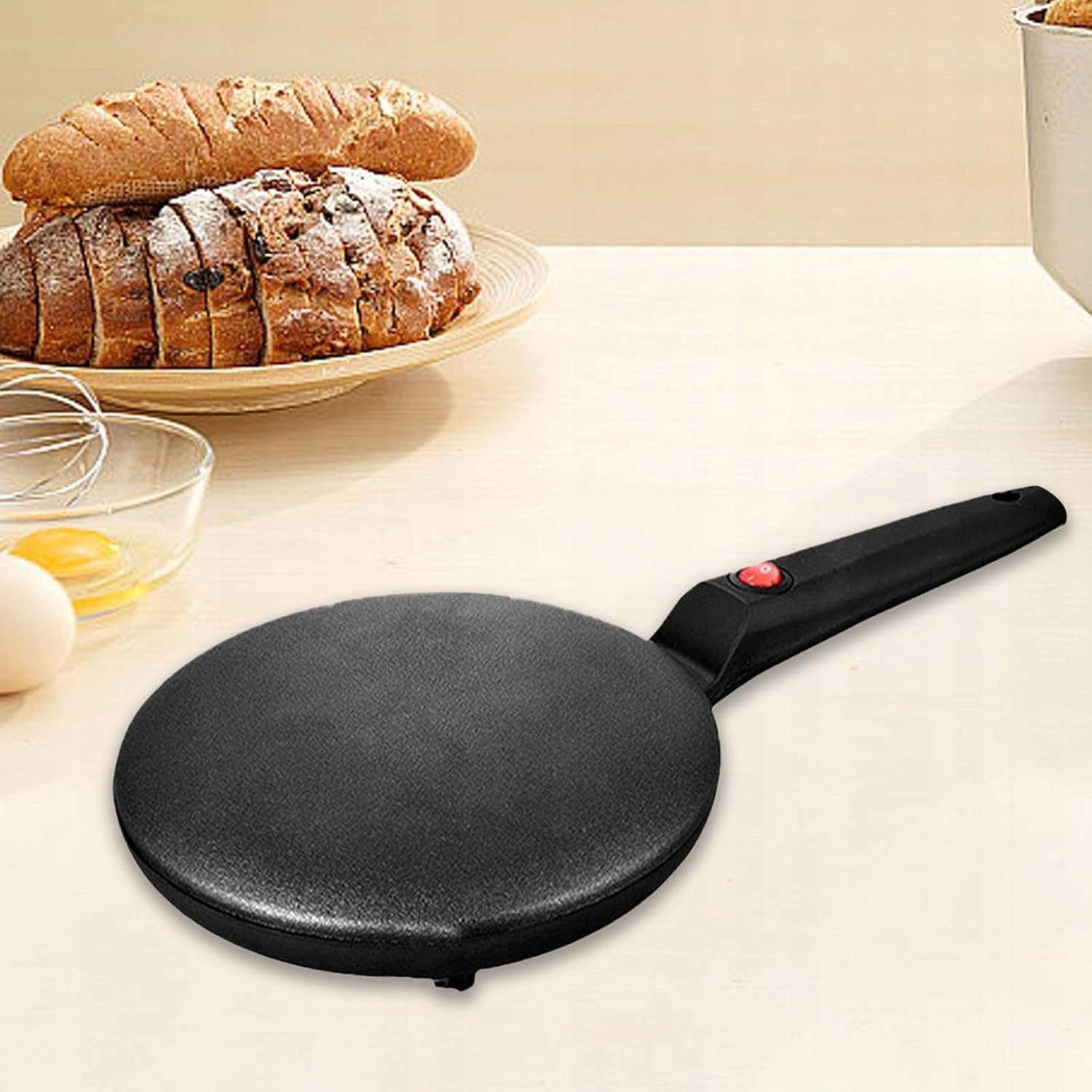 PANCAKE MAKER ELECTRIC FRYING PAN 600W COMPACT LIGHT IDEAL FOR HOME Power rating 600 W