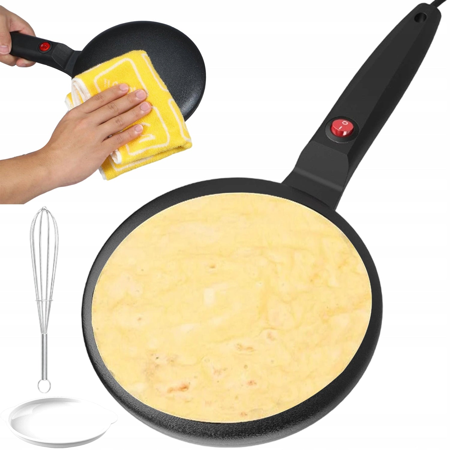PANCAKE MAKER ELECTRIC NON-STICK FRYING PAN 20CM 600W FOR PANCAKES