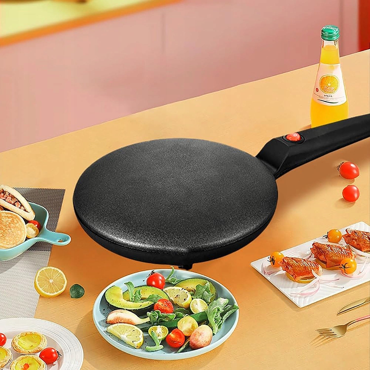 PANCAKE MAKER ELECTRIC PAN AUTOMATIC TEMPERATURE CONTROL 600W Packaging status original