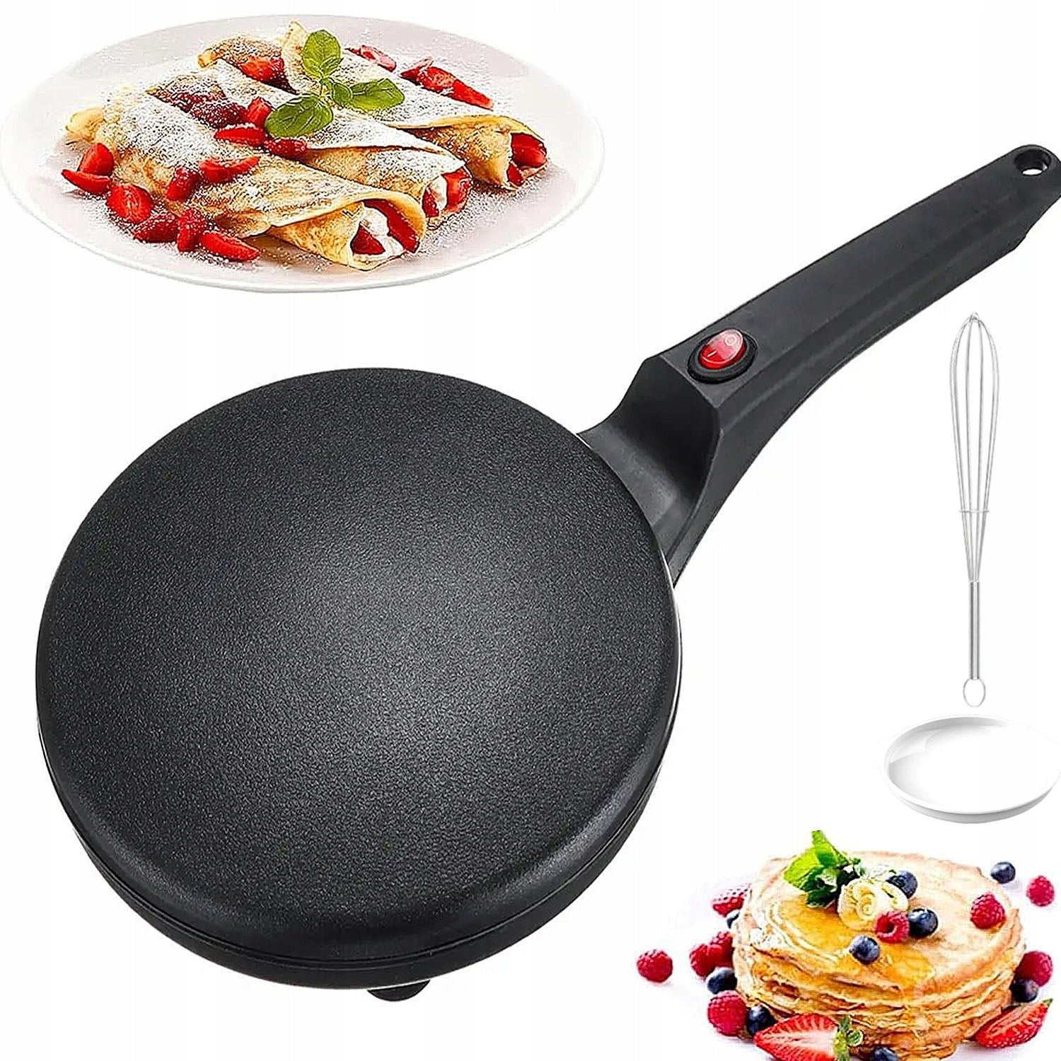 PANCAKE MAKER ELECTRIC PAN AUTOMATIC TEMPERATURE CONTROL 600W Power rating 600 W