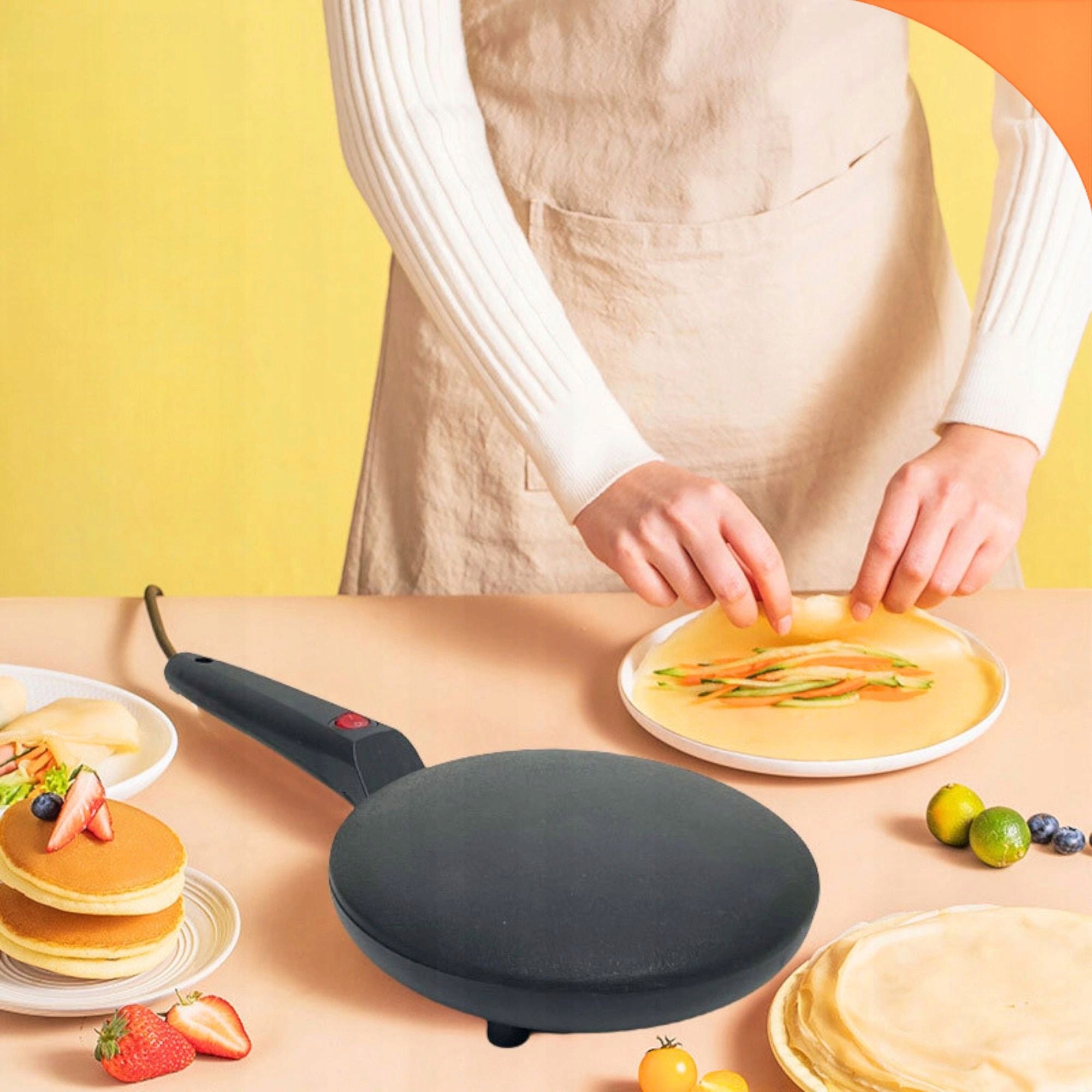 PANCAKE MAKER ELECTRIC PANCAKE MAKER 20 CM FAT FREE 600W Manufacturer code Nieprzywierająca powłoka patelni nalesników
