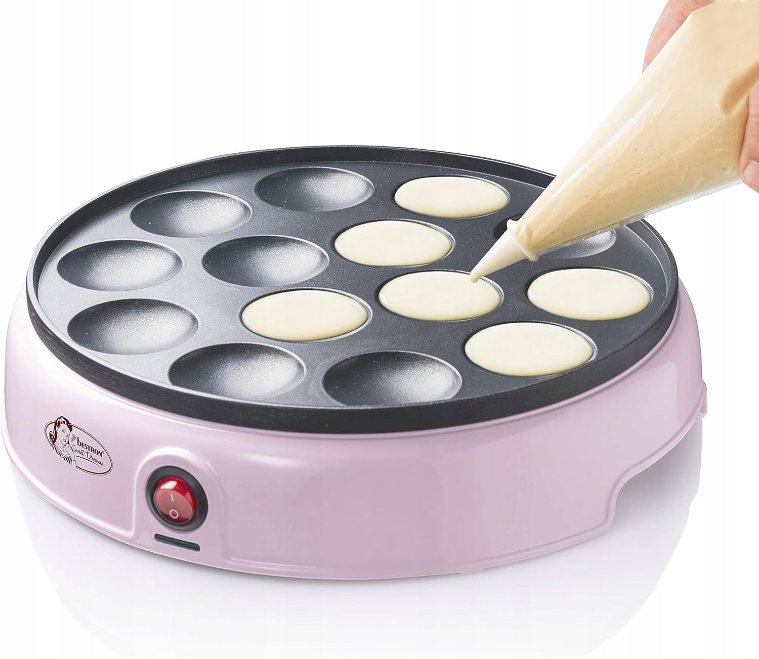 PANCAKE MAKER FRYING PANCAKES 800W PINK Brand Bestron
