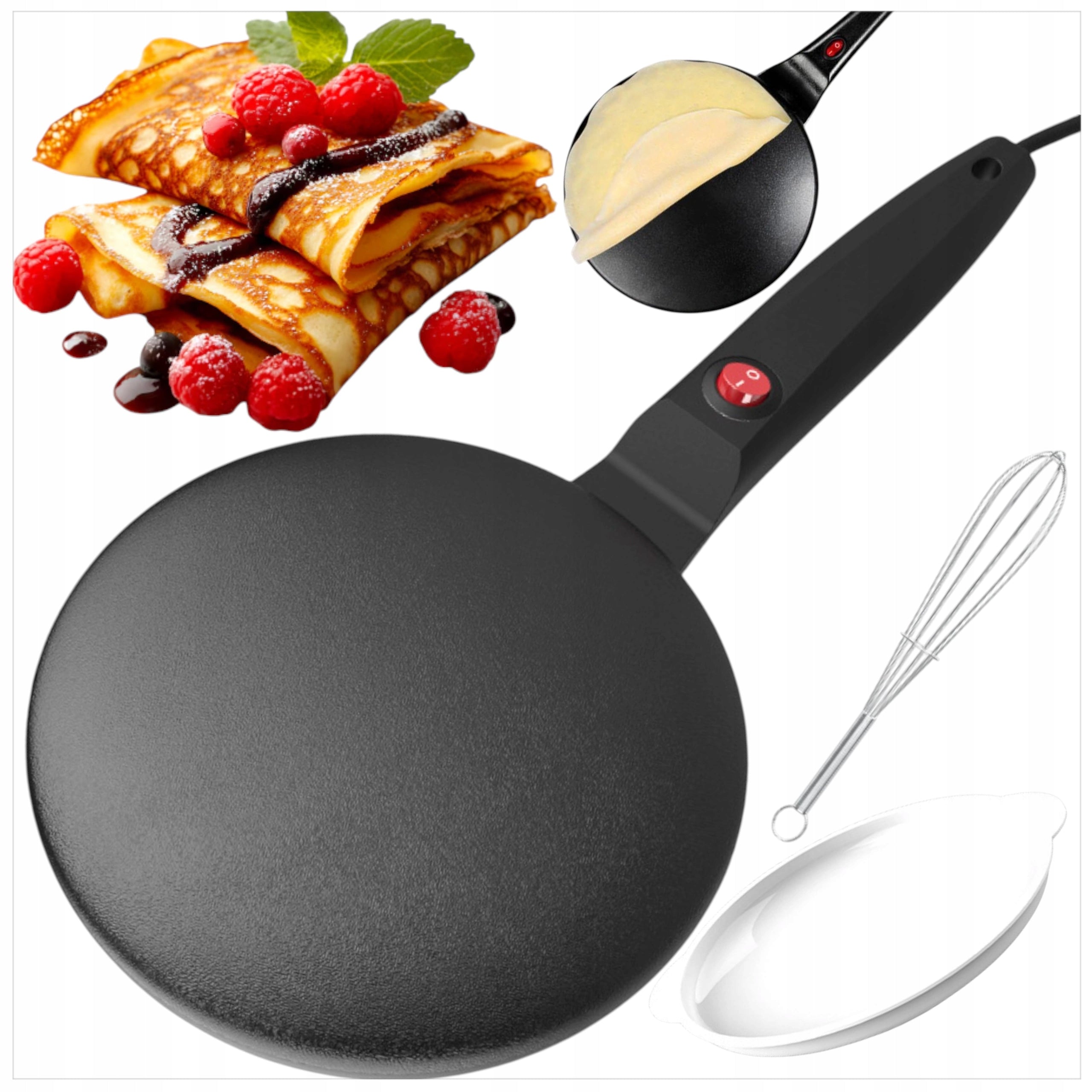 PANCAKE MAKER NON-FAT PANCAKE PAN ELECTRIC QUICK 20 CM Packaging status original