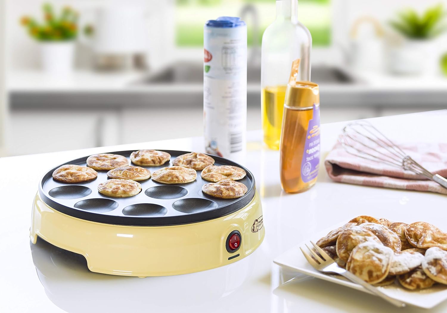 PANCAKE MAKER PANCAKES FRYING MACHINE PANCAKES 800W YELLOW Power rating 800 W
