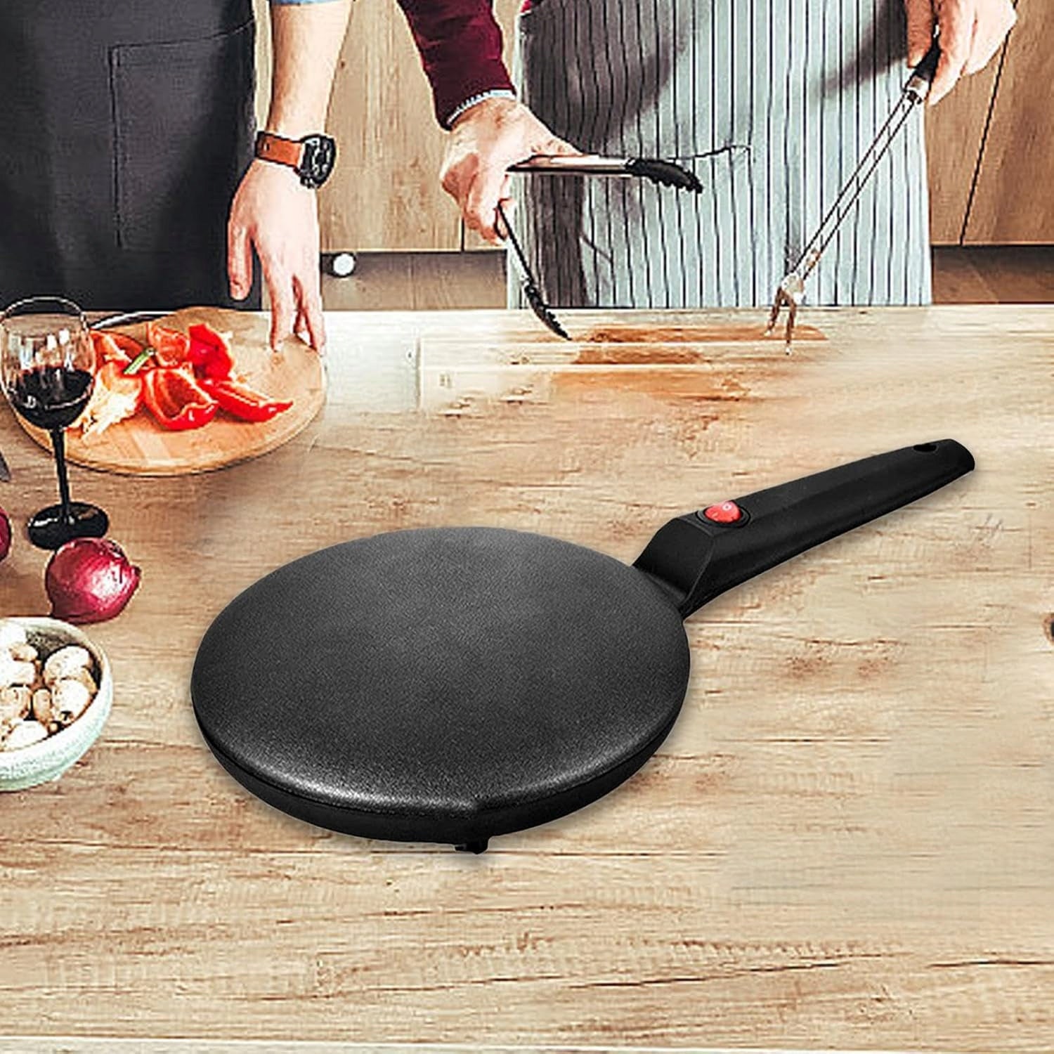 PANCAKE PAN ELECTRIC 600W FAST HEATING CONVENIENT HANDLE Packaging status original