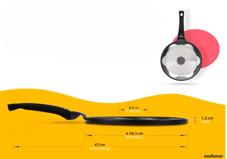 PANCAKE PAN FOR CHILDREN 26 CM 7 ANIMAL DESIGNS INDUCTION Packaging status original
