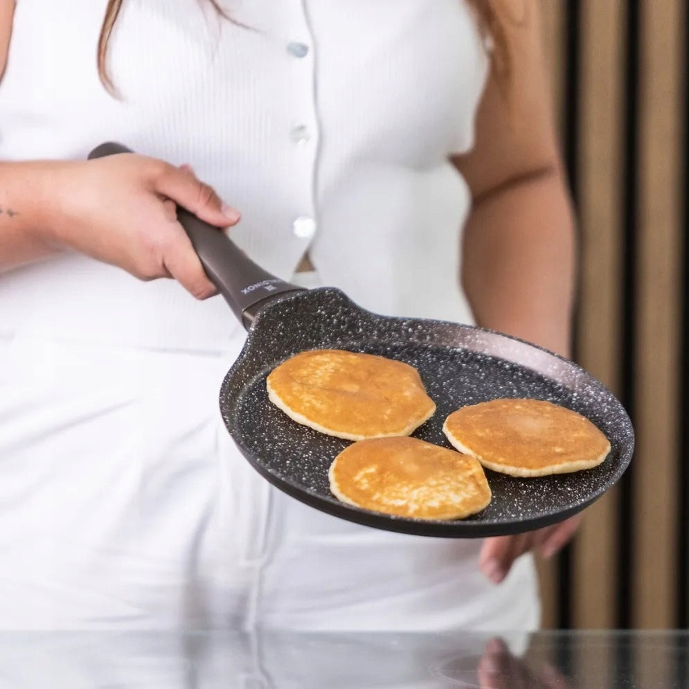 PANCAKE PAN INDUCTION 24 CM ALUMINUM NON STICK AURUM Packaging status original