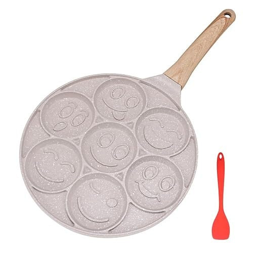 PANCAKE PAN WITH 7 SMILING FACES NON-STICK IN Brand no brand