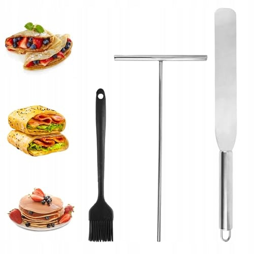 PANCAKE SPLITTER SPATULA SILICONE BRUSH SET OF 3 Brand no brand