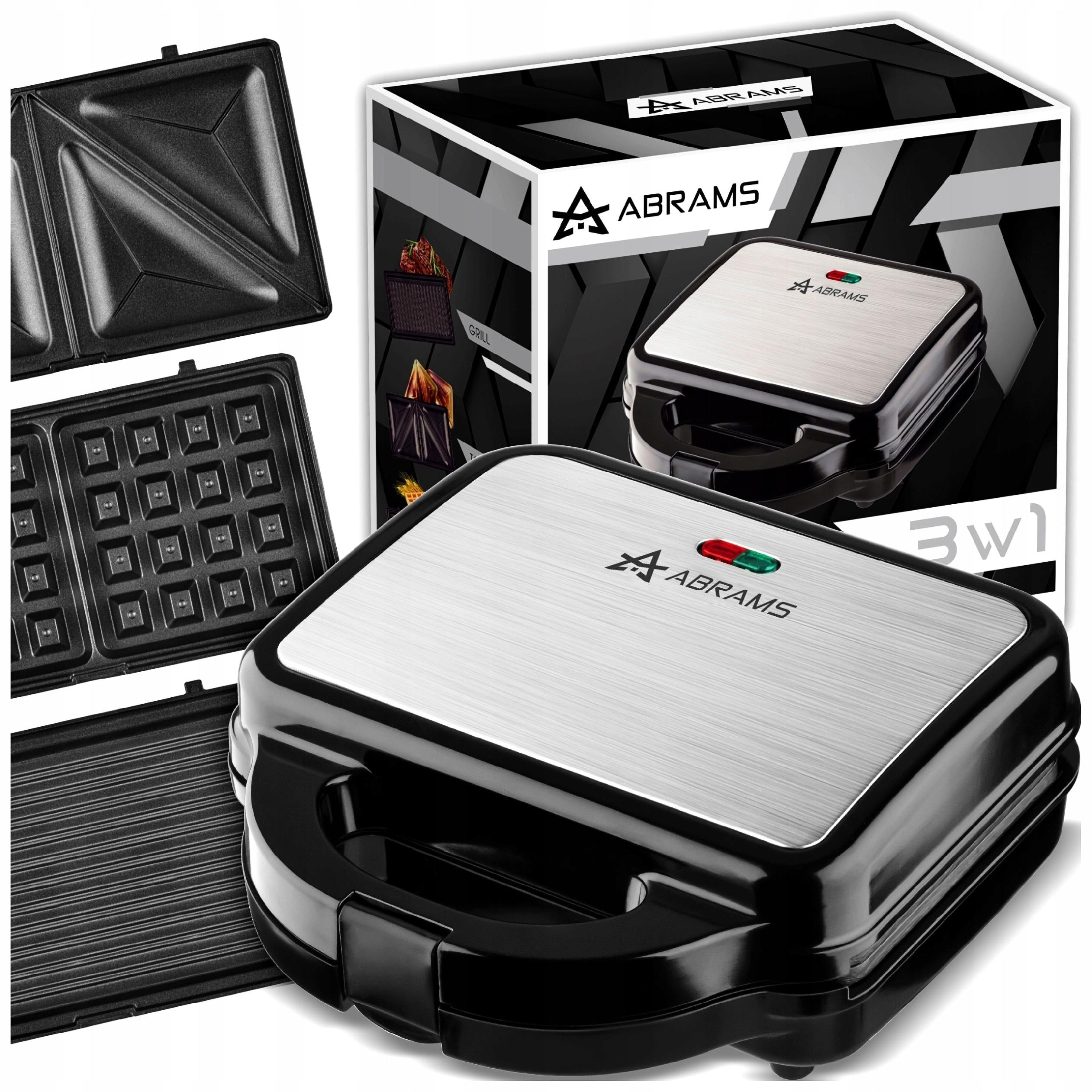 PANINI SANDWICH TOASTER GRILL TOASTER ELECTRIC WAFFLE IRON 3IN1 STRONG