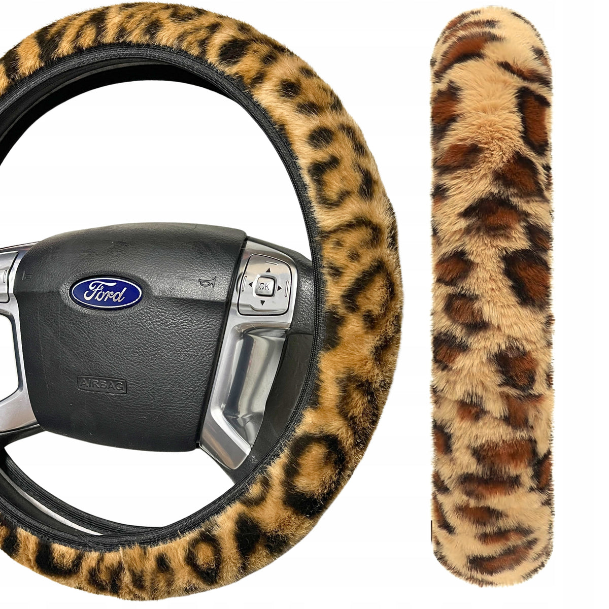 PANTERKA CAR STEERING WHEEL COVER overlay 36 - 38 CM FUR
