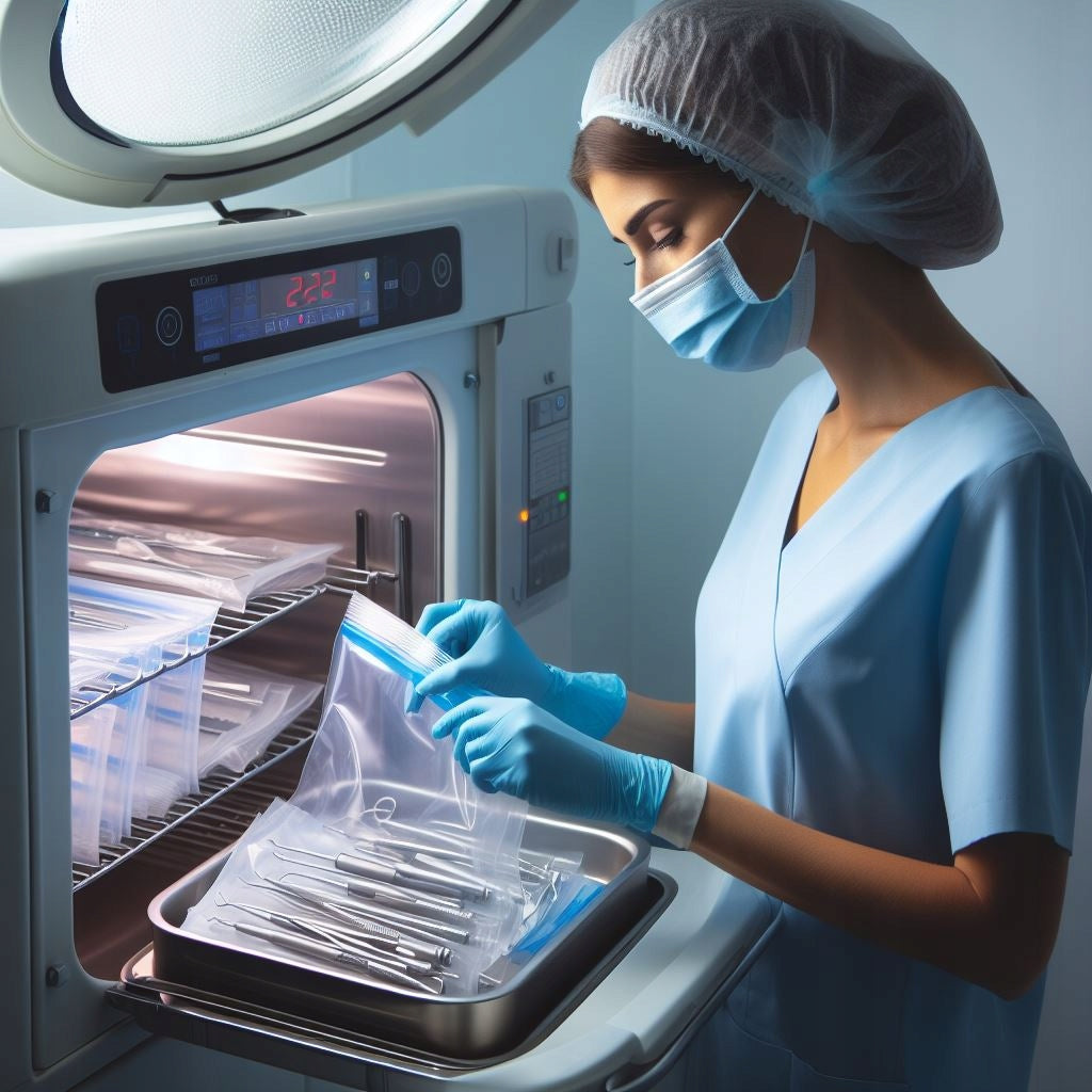 PAPER FOIL BAGS PACKAGES FOR AUTOCLAVE 57X100 MEDAL Medical device yes