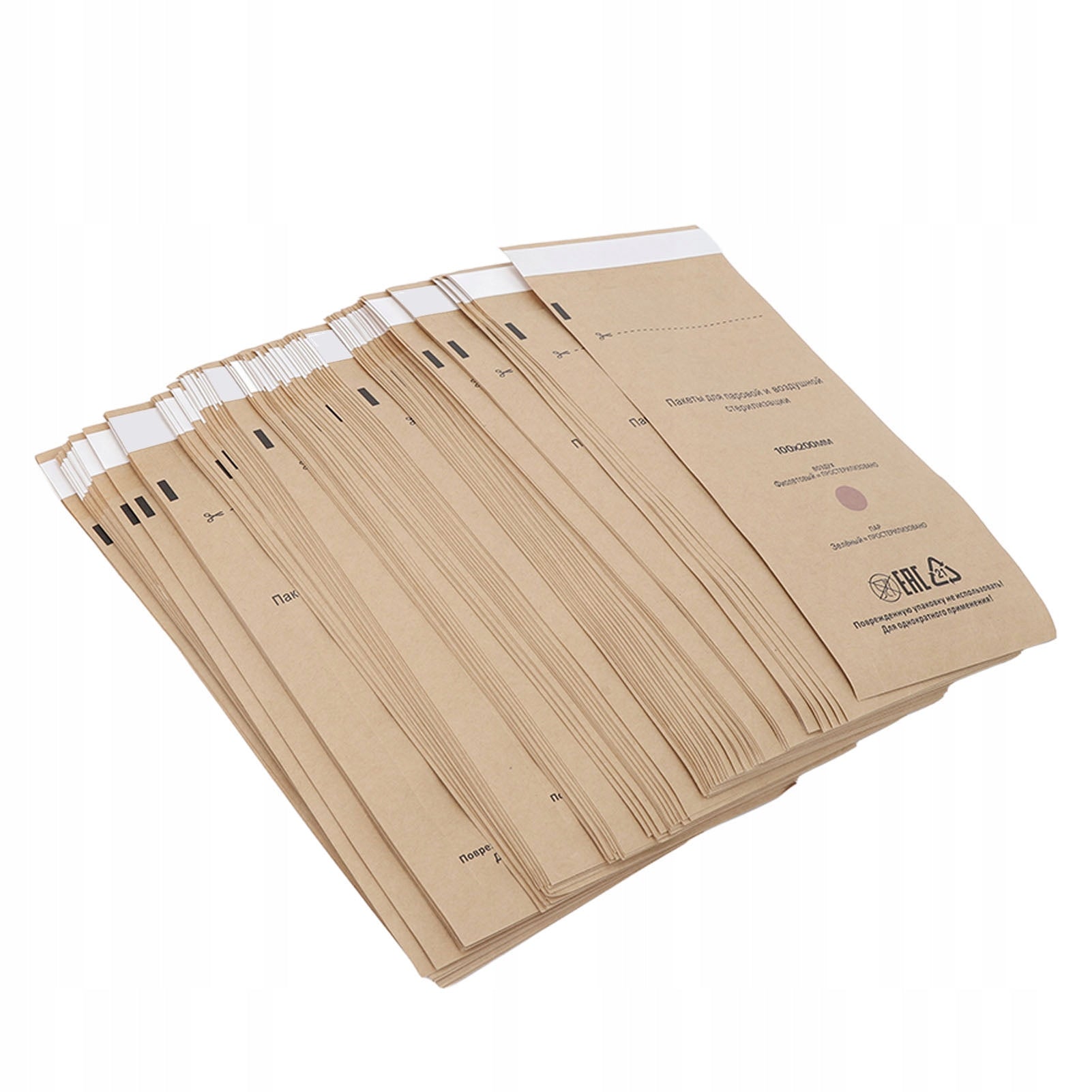 PAPER TOOL STERILIZATION BAGS 100 PCS SIZE: 100 x 200 mm