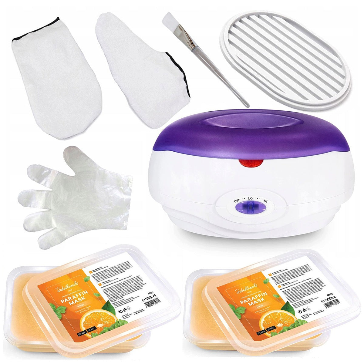 PARAFINIARKA 200W + cosmetic accessories + 1000ml paraffin