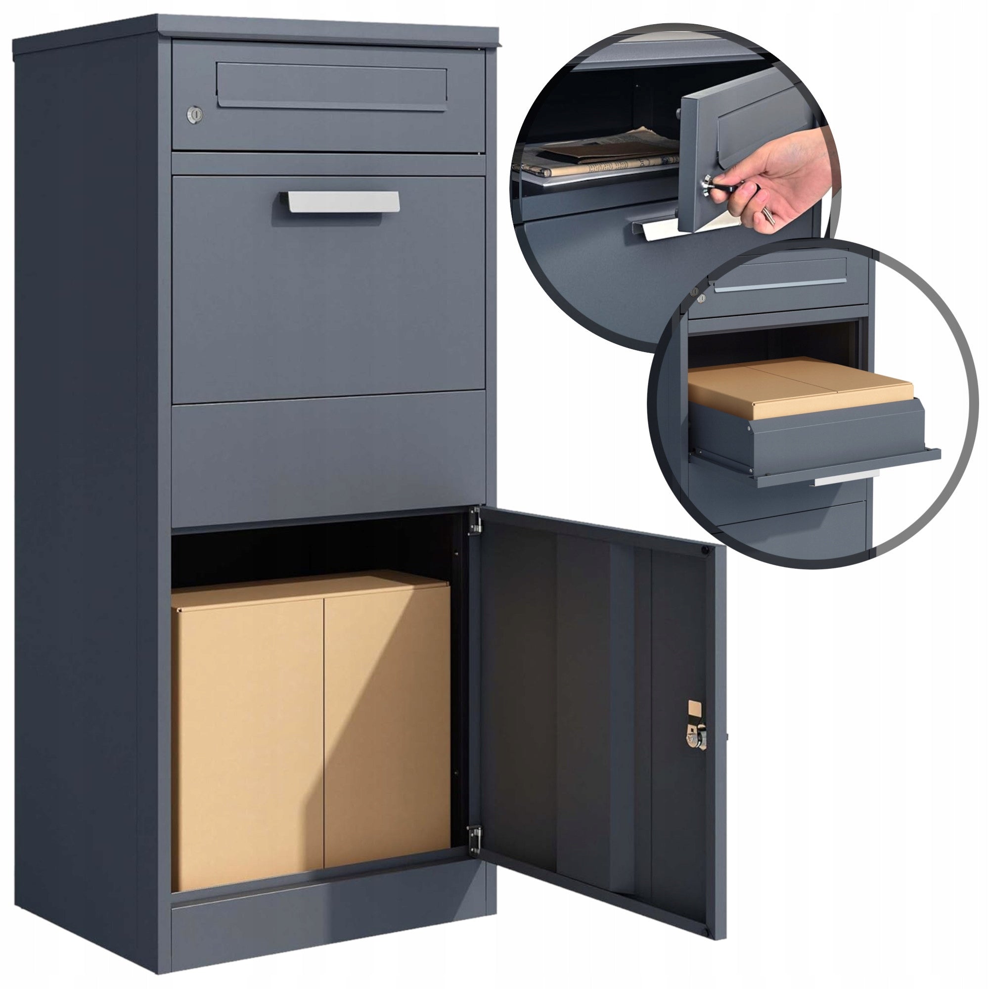 PARCEL BOX LETTERS COURIER STANDING SLOT Packaging status original