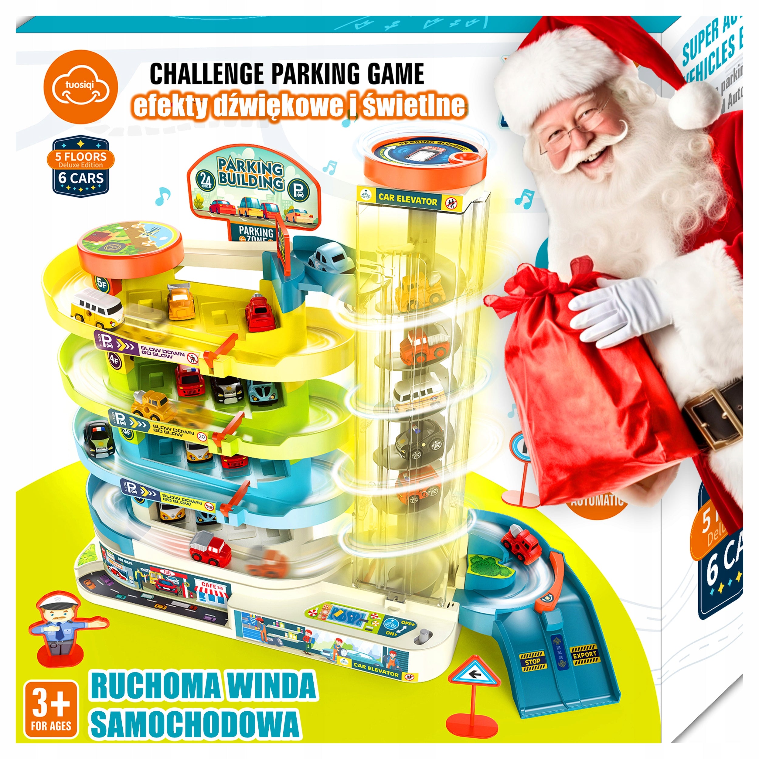 PARKING GARAGE SLIDE CAR TRACK CAR HORN Hunter Toy Sounds Packaging status original