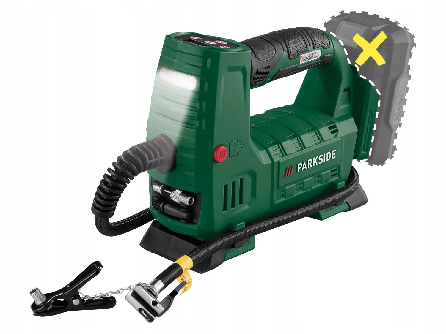 PARKSIDE 20 V battery compressor, PAKT 20-Li A1 + accessories Manufacturer code Parkside