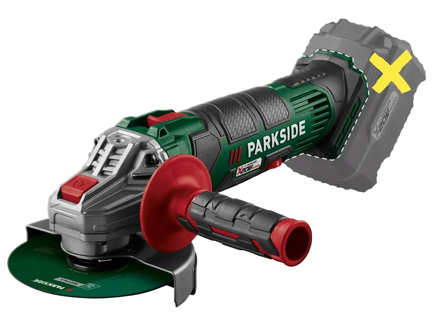 PARKSIDE Angle Grinder 20V 125 mm PWSA 20-Li G4 Bez Aku X20V Team