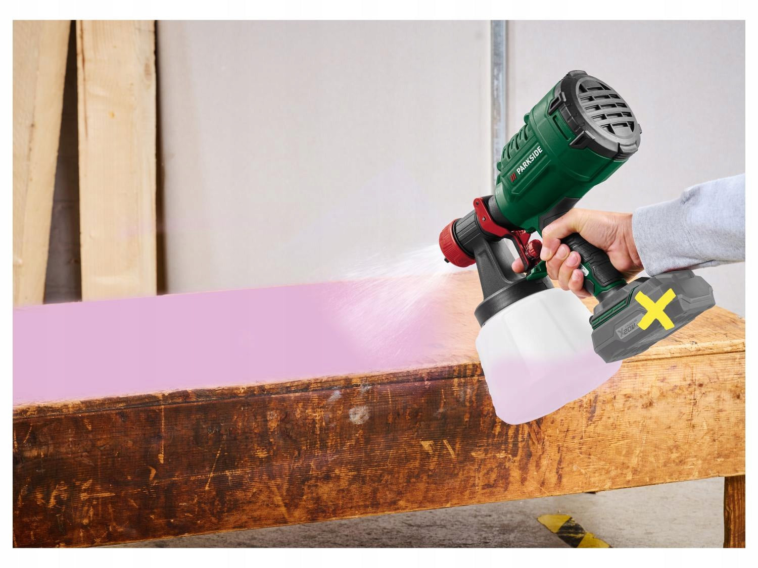PARKSIDE BATTERY PAINT GUN 20V PFSA 20-LI B2 Packaging status original