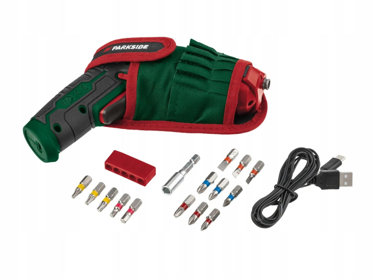 PARKSIDE Cordless Screwdriver Rapidfire 2.2 4V 14 Bits USB-C Case