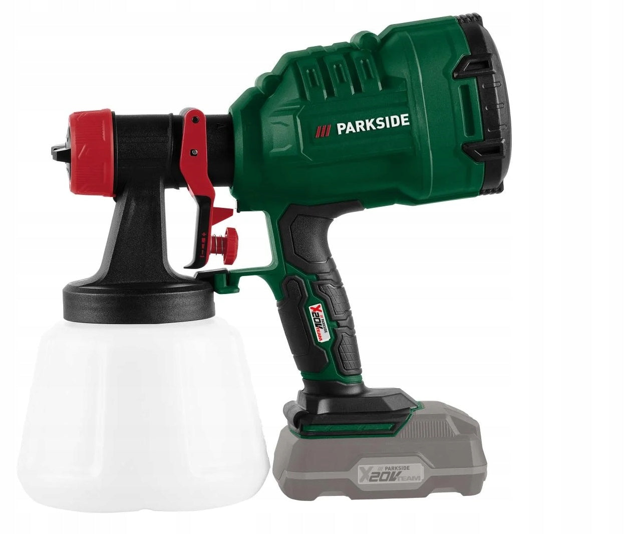 PARKSIDE PFSA 20-LI CORDLESS PAINT GUN 4 PAINT NOZZLES Manufacturer code PFSA 20-Li B2